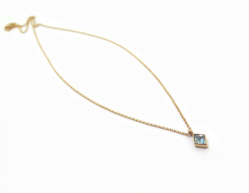 Collier losange aigue marine | EMPREINTES Paris - EMPREINTES Paris