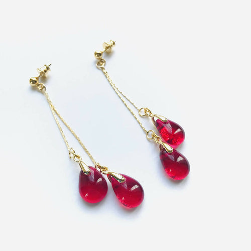 Boucles d'oreilles CARILLON rose profond | EMPREINTES Paris - EMPREINTES Paris