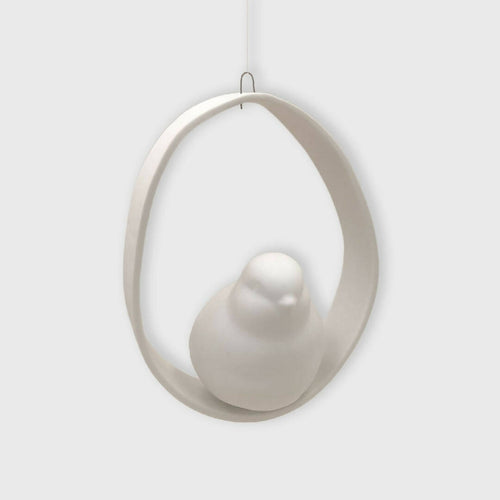 Mobile oiseau sur perchoir en porcelaine uni | EMPREINTES Paris - EMPREINTES Paris