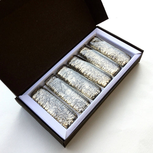 Coffret de 12 porte-couteaux barrettes argenté | EMPREINTES Paris - EMPREINTES Paris