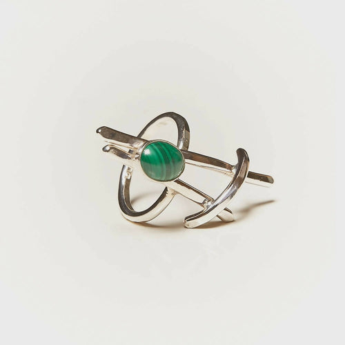 Bague LA BELLE PARISIENNE en argent avec une malachite. | EMPREINTES Paris - EMPREINTES Paris