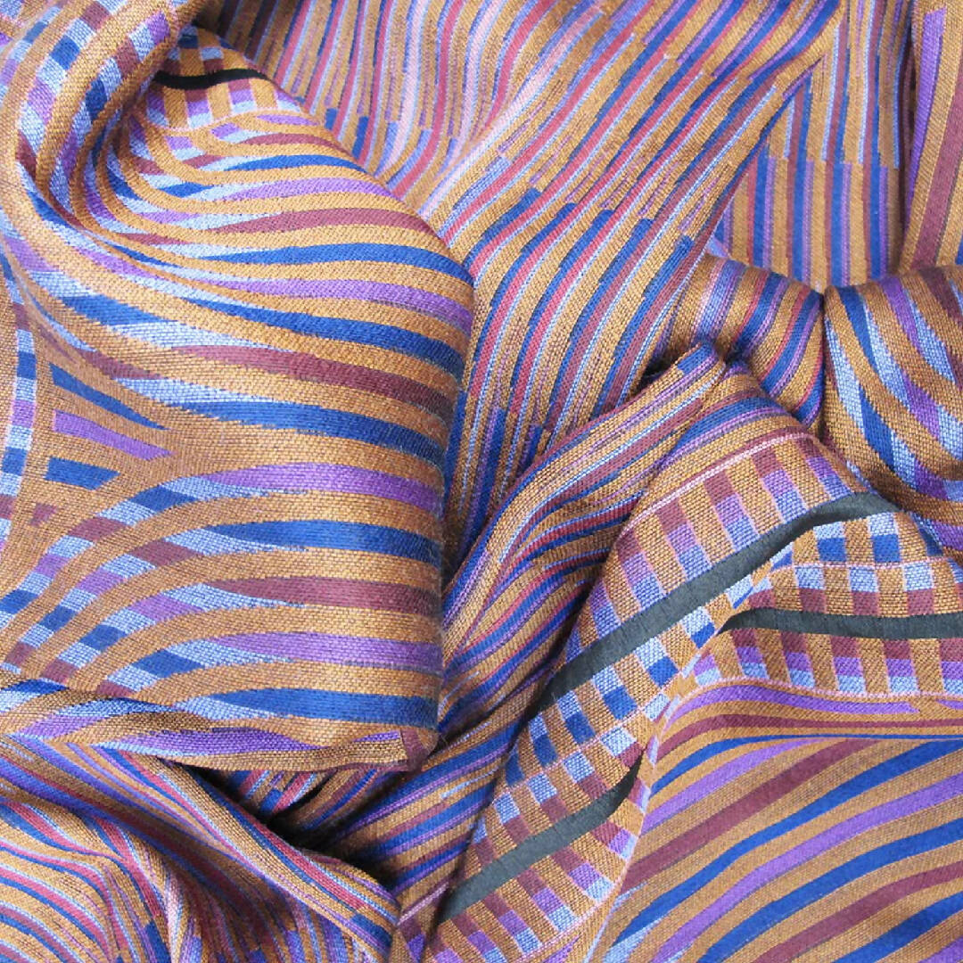 Écharpe midi laine soie multico daim supersonique mécanique | EMPREINTES Paris