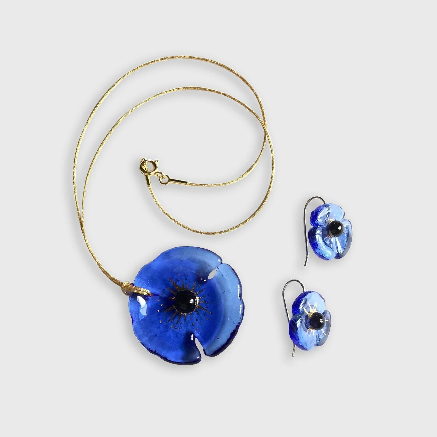 Parure COQUELICOT bleu ciel | EMPREINTES Paris