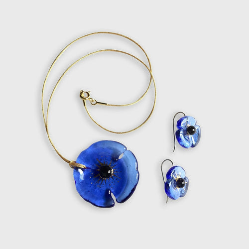 Parure COQUELICOT bleu ciel | EMPREINTES Paris - EMPREINTES Paris