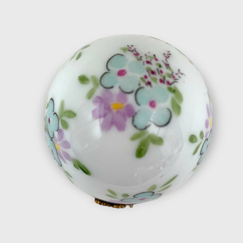 Oeuf musical floral blanc papillon blanc | EMPREINTES Paris - EMPREINTES Paris