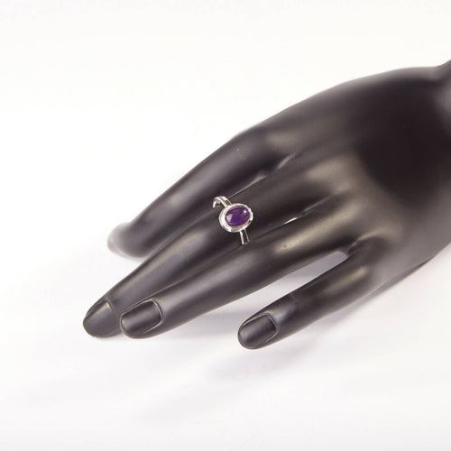 Bague CLASSICA en argent avec une améthyste. | EMPREINTES Paris - EMPREINTES Paris