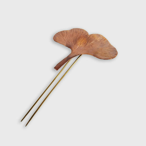 Pince à chignon Ginkgo Biloba en cuivre | EMPREINTES Paris - EMPREINTES Paris