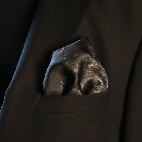 Pochette soie homme anthracite | EMPREINTES Paris - EMPREINTES Paris