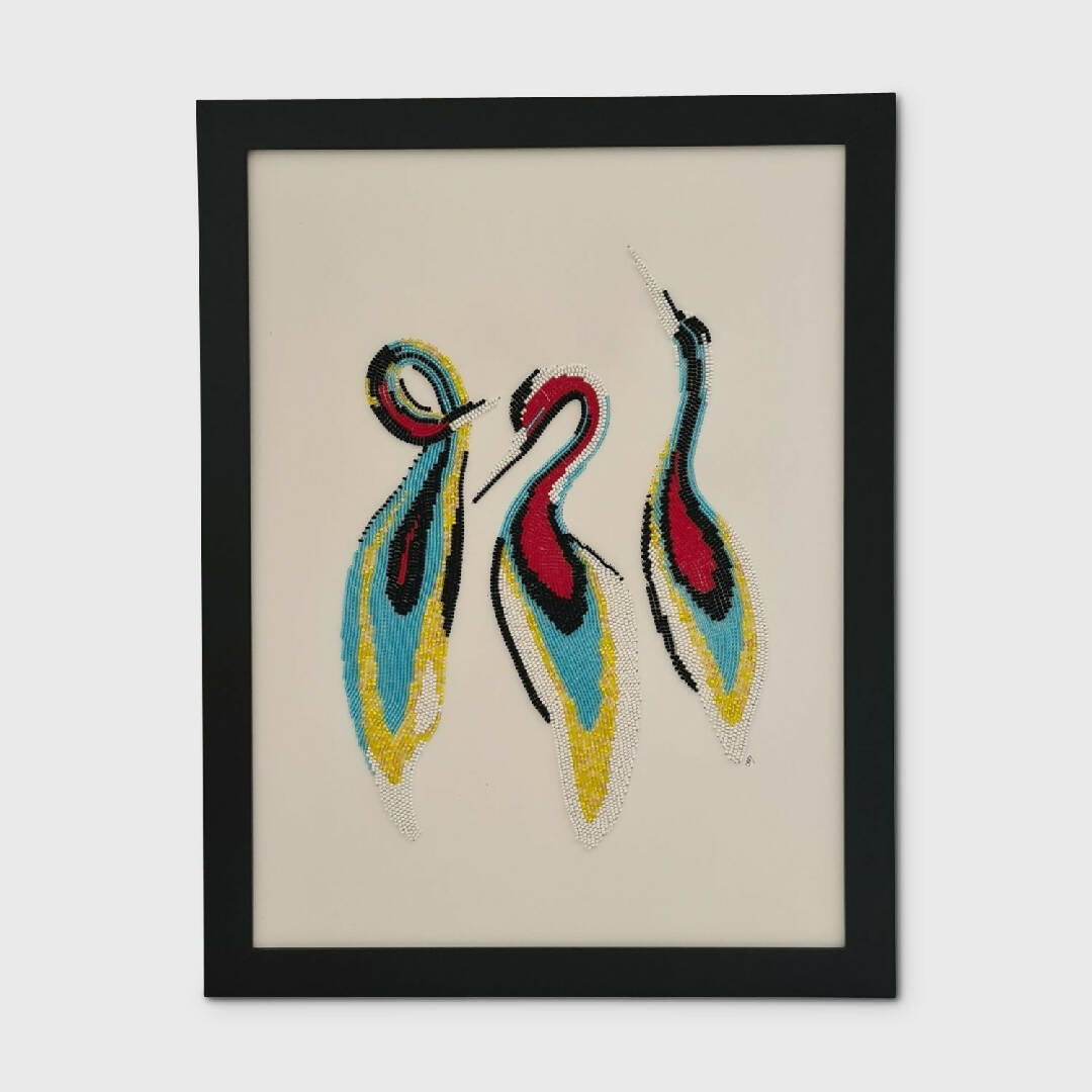 Tableau perlé Les Postures | EMPREINTES Paris