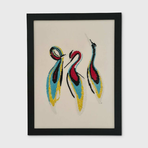 Tableau perlé Les Postures | EMPREINTES Paris - EMPREINTES Paris