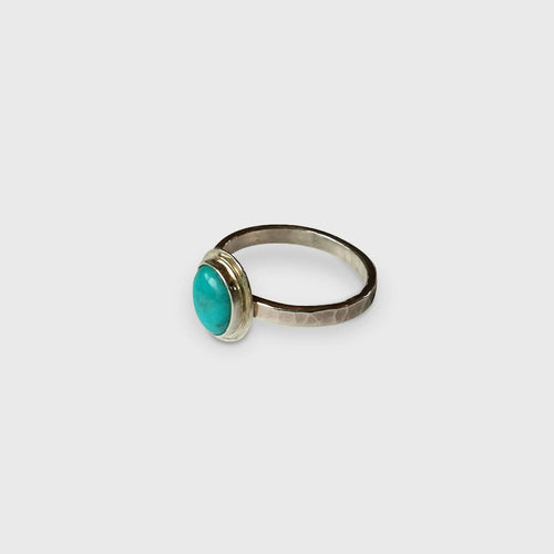 Bague CLASSICA en argent avec une turquoise. | EMPREINTES Paris - EMPREINTES Paris