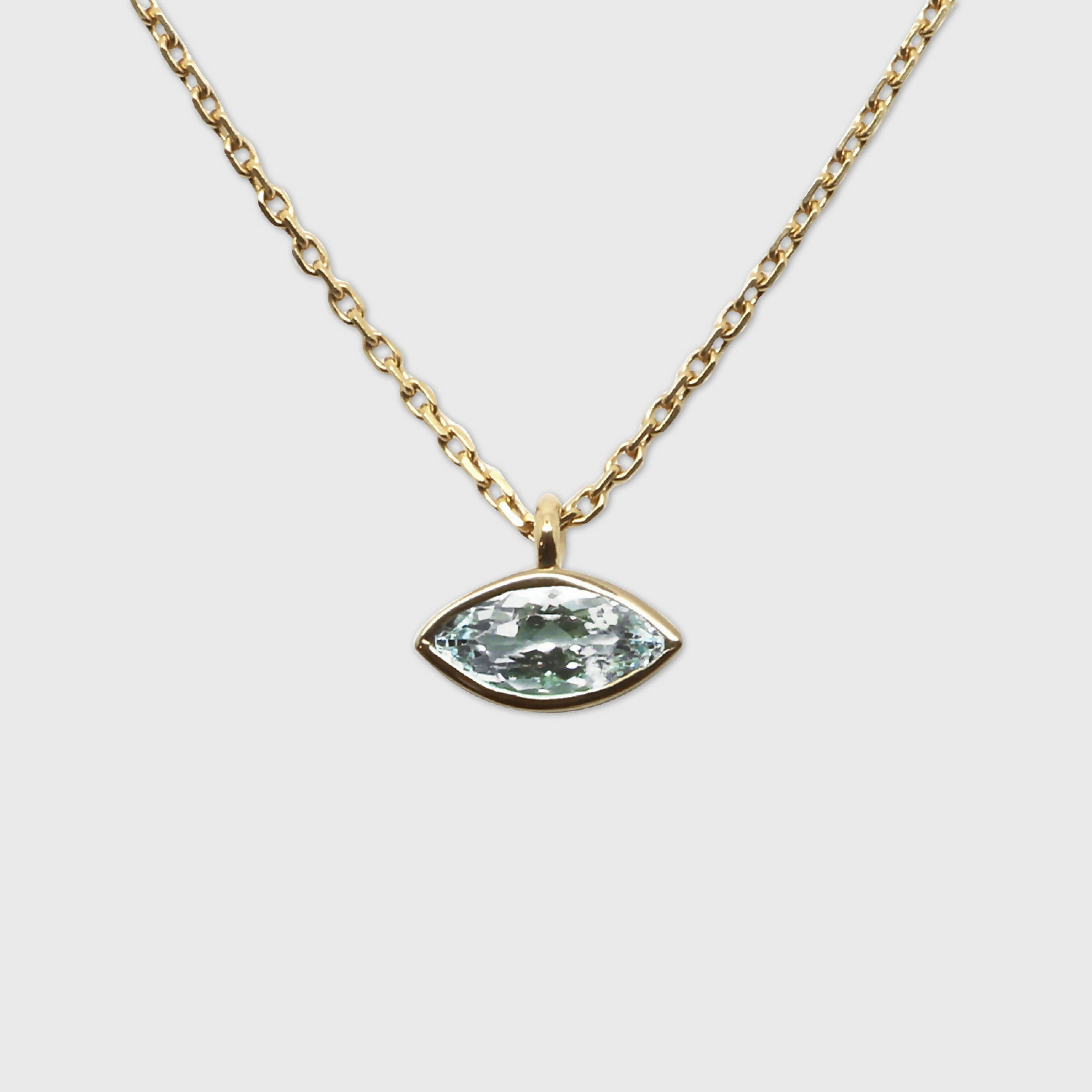 Collier navette aigue marine | EMPREINTES Paris