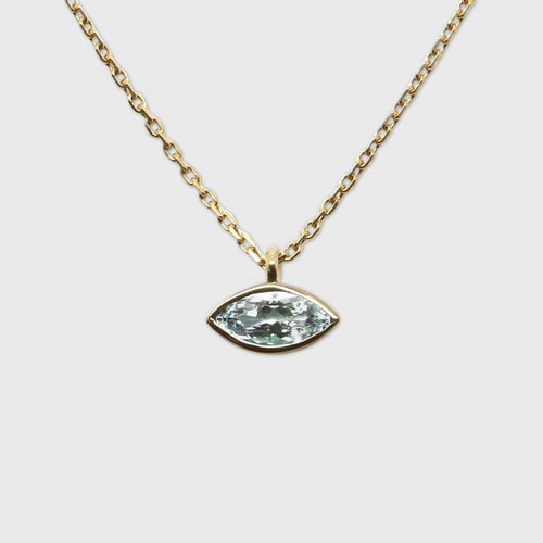 Collier navette aigue marine | EMPREINTES Paris - EMPREINTES Paris