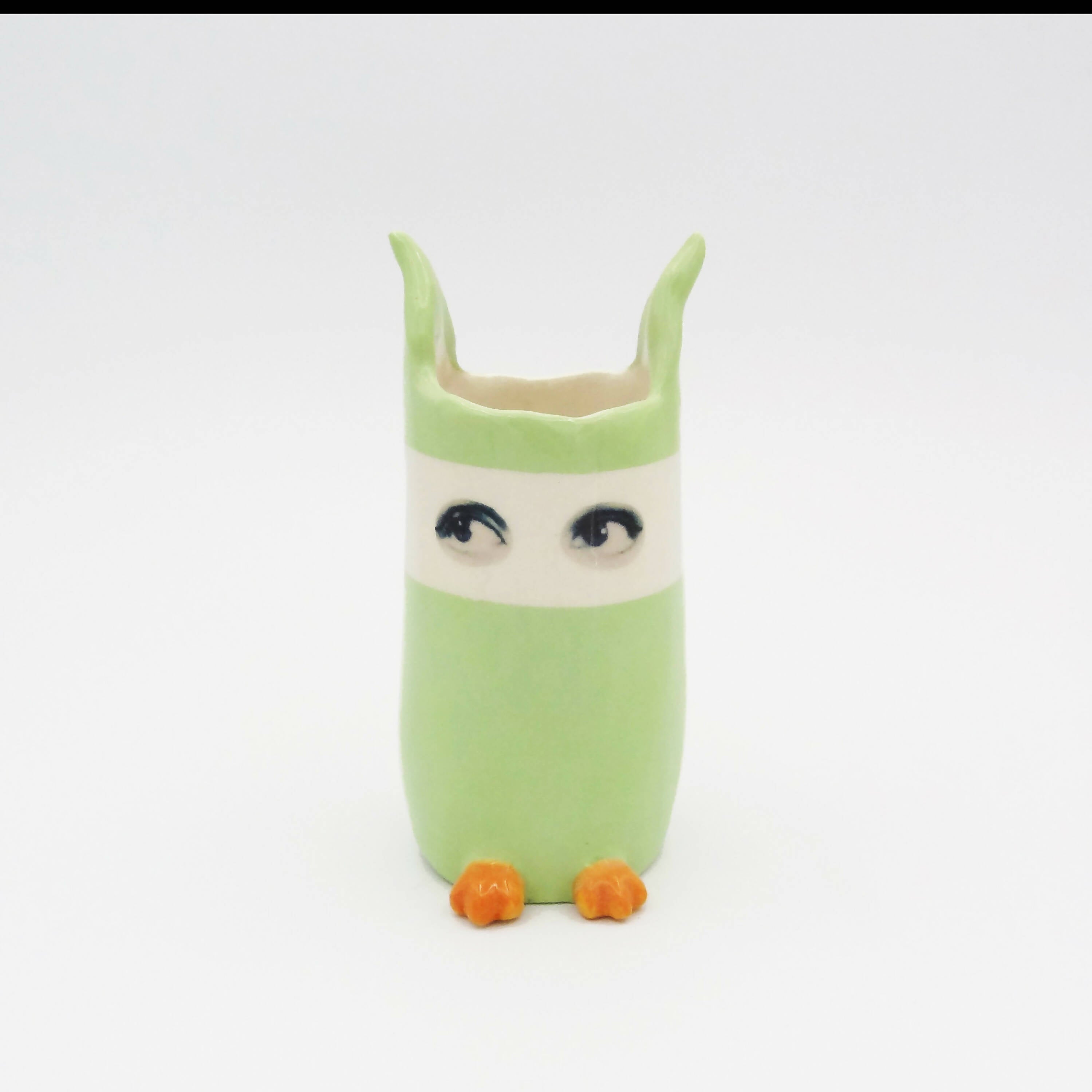 Vase Espionne vert à bandeau, petit modèle | EMPREINTES Paris