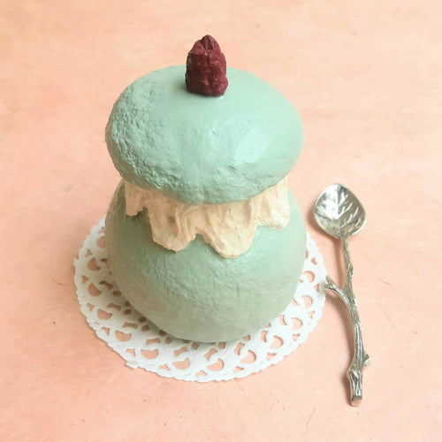 Grand choux à la crème en papier vert | EMPREINTES Paris - EMPREINTES Paris