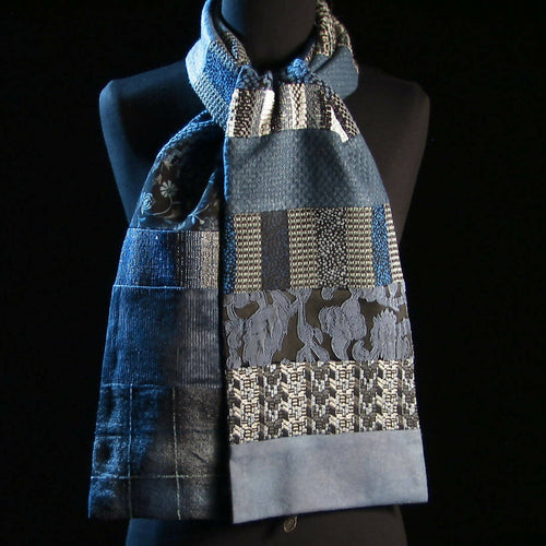 Écharpe hivernale homme- indigo | EMPREINTES Paris - EMPREINTES Paris