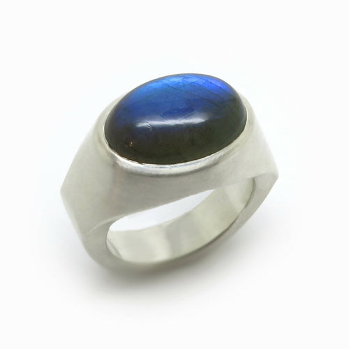 Chevalière ovale labradorite | EMPREINTES Paris - EMPREINTES Paris