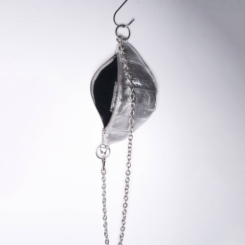 Mini sac banane - bandes argent | EMPREINTES Paris - EMPREINTES Paris