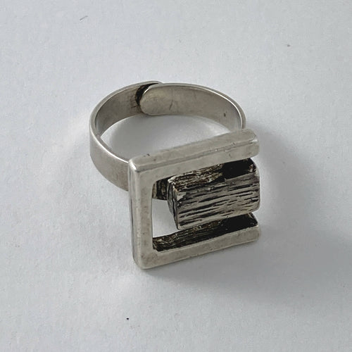 Bague réglable en étain argentée 4 | EMPREINTES Paris - EMPREINTES Paris