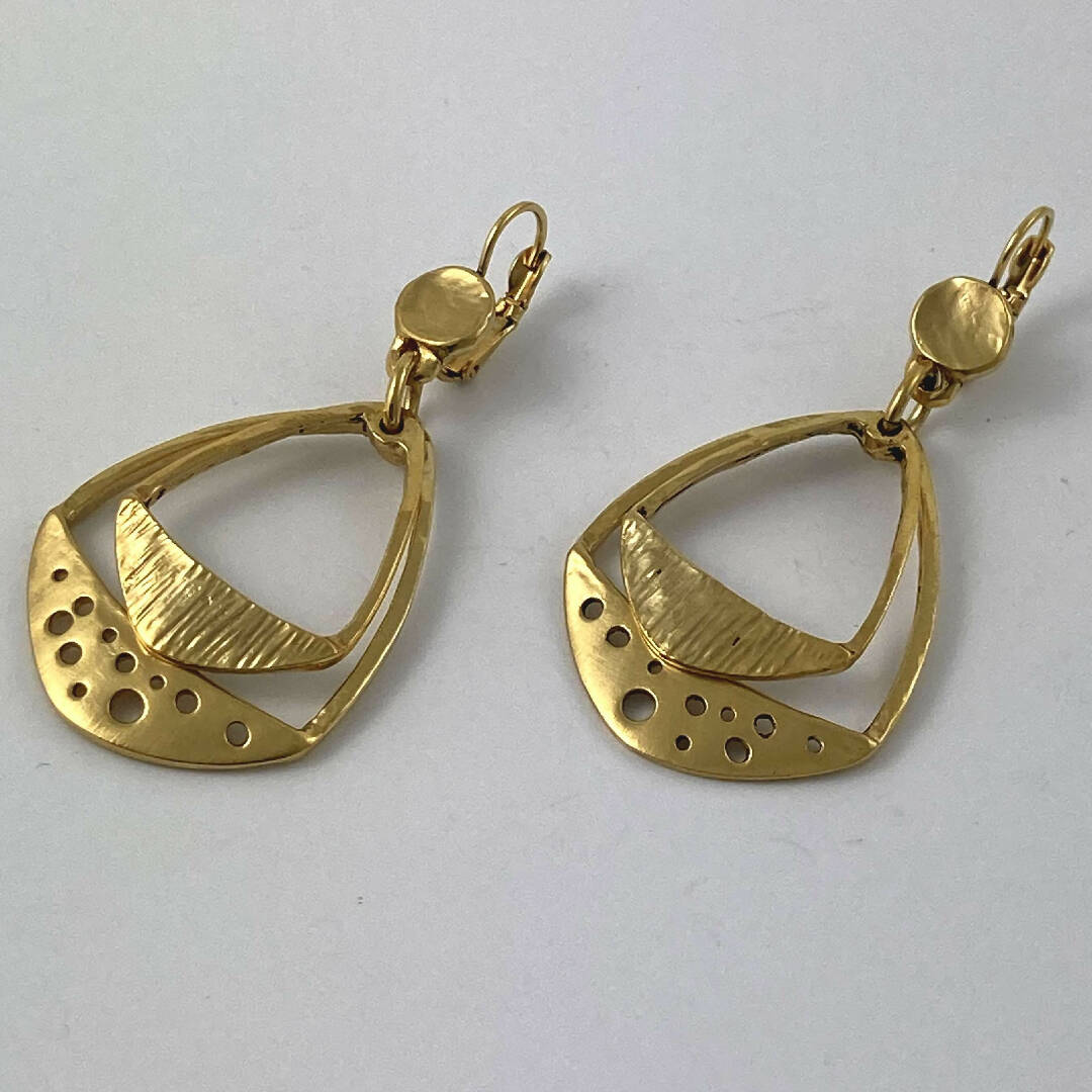 Boucles d’oreilles en étain Doré 26 | EMPREINTES Paris