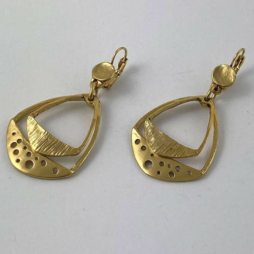 Boucles d’oreilles en étain Doré 26 | EMPREINTES Paris - EMPREINTES Paris