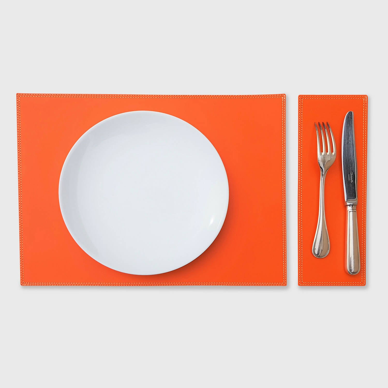 Set de table Grimaud en cuir Tangerine | EMPREINTES Paris