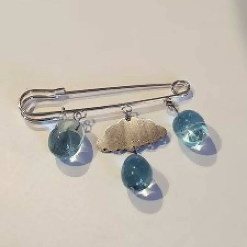 Broche nuage avec perles de pluie | EMPREINTES Paris - EMPREINTES Paris