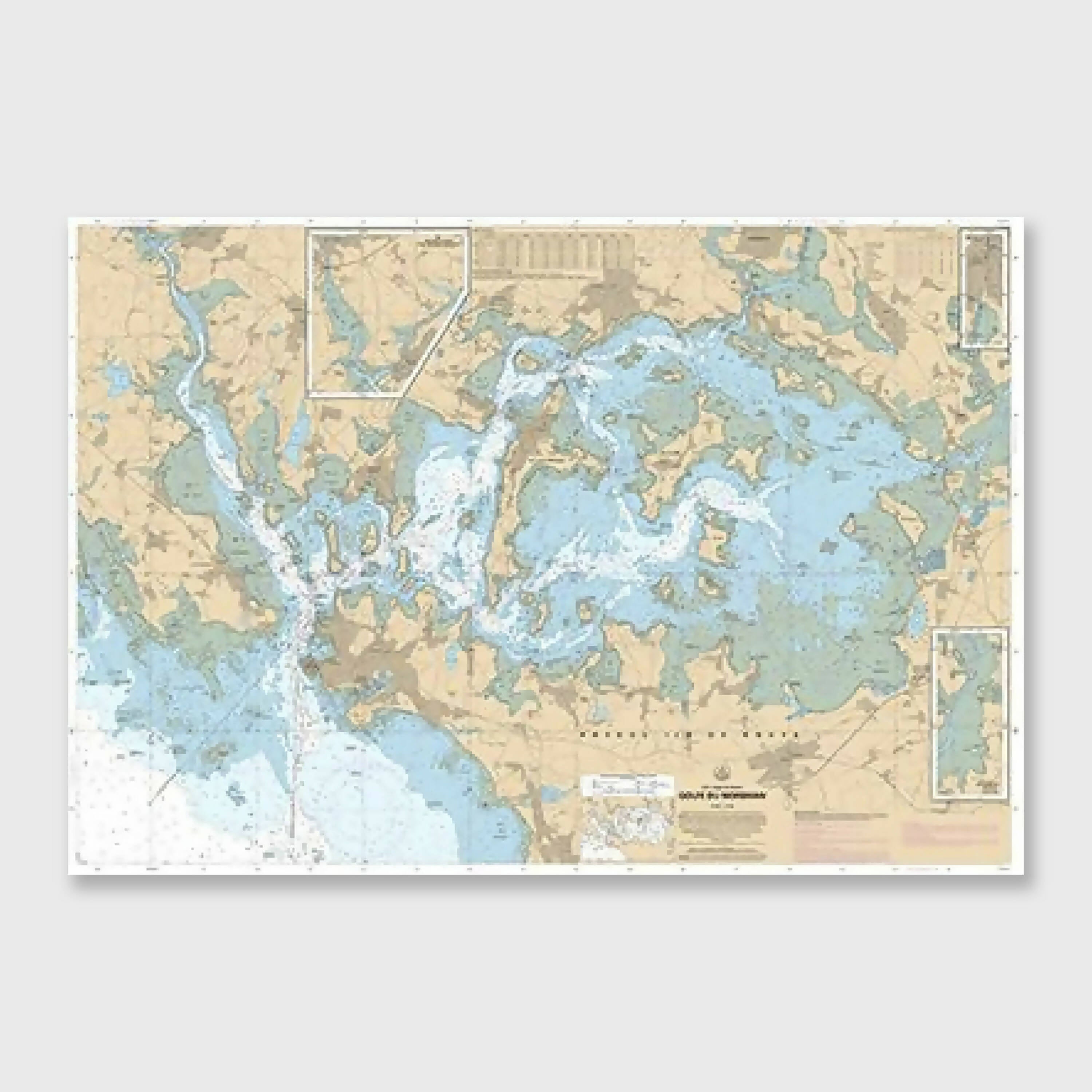 Nappe carte marine Golfe du Morbihan Petit modèle | EMPREINTES Paris | EMPREINTES Paris