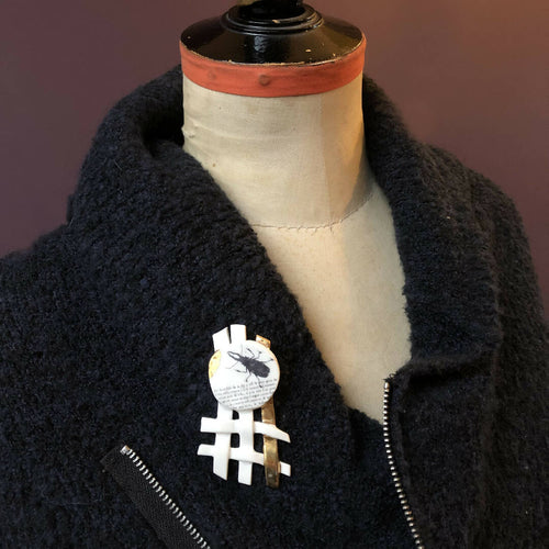 Broche Histoire naturelle tissée, insecte | EMPREINTES Paris - EMPREINTES Paris