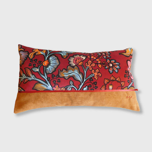 Coussin Pondichéry grand modèle bicolore | EMPREINTES Paris - EMPREINTES Paris