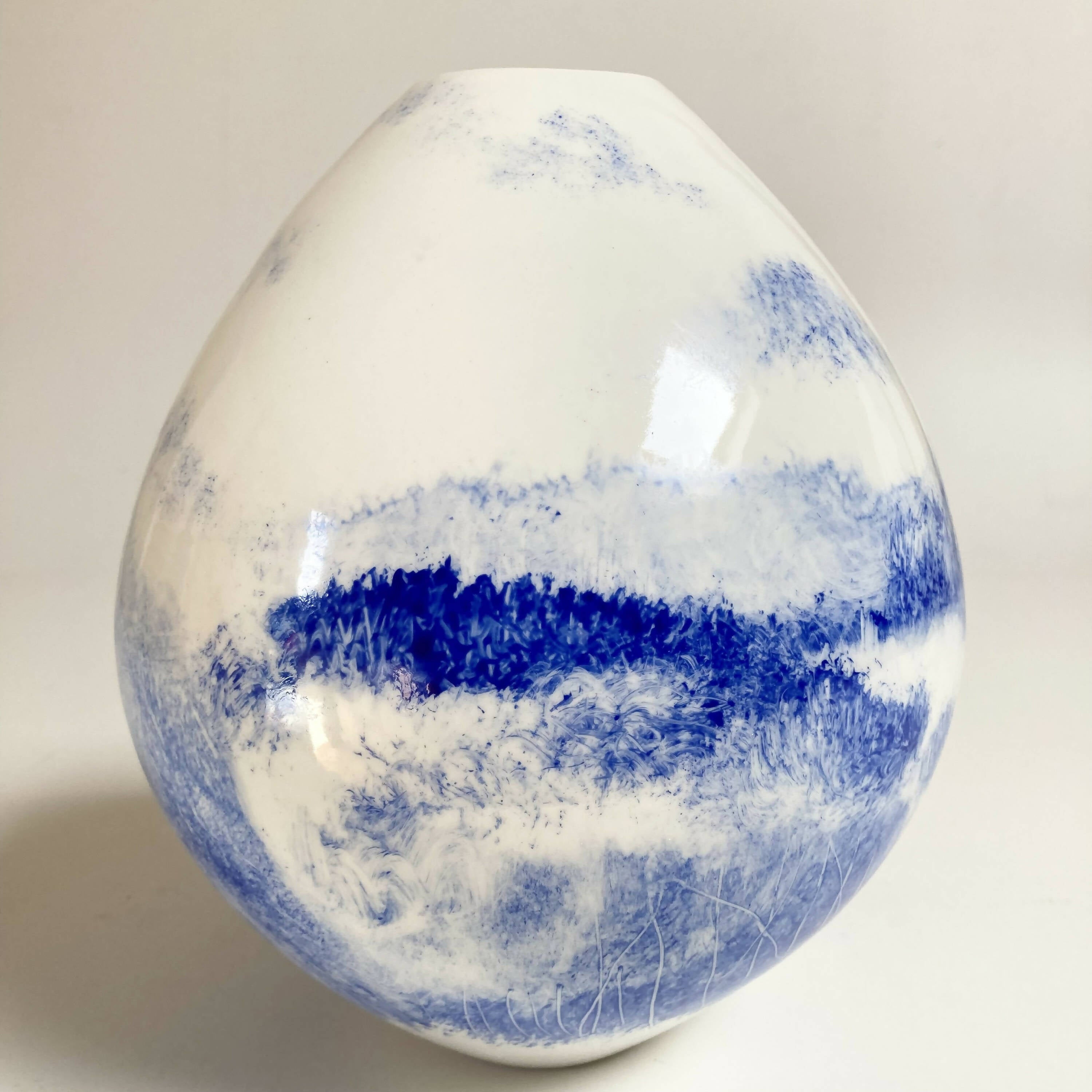 Vase peint Arbres bleu | EMPREINTES Paris | EMPREINTES Paris