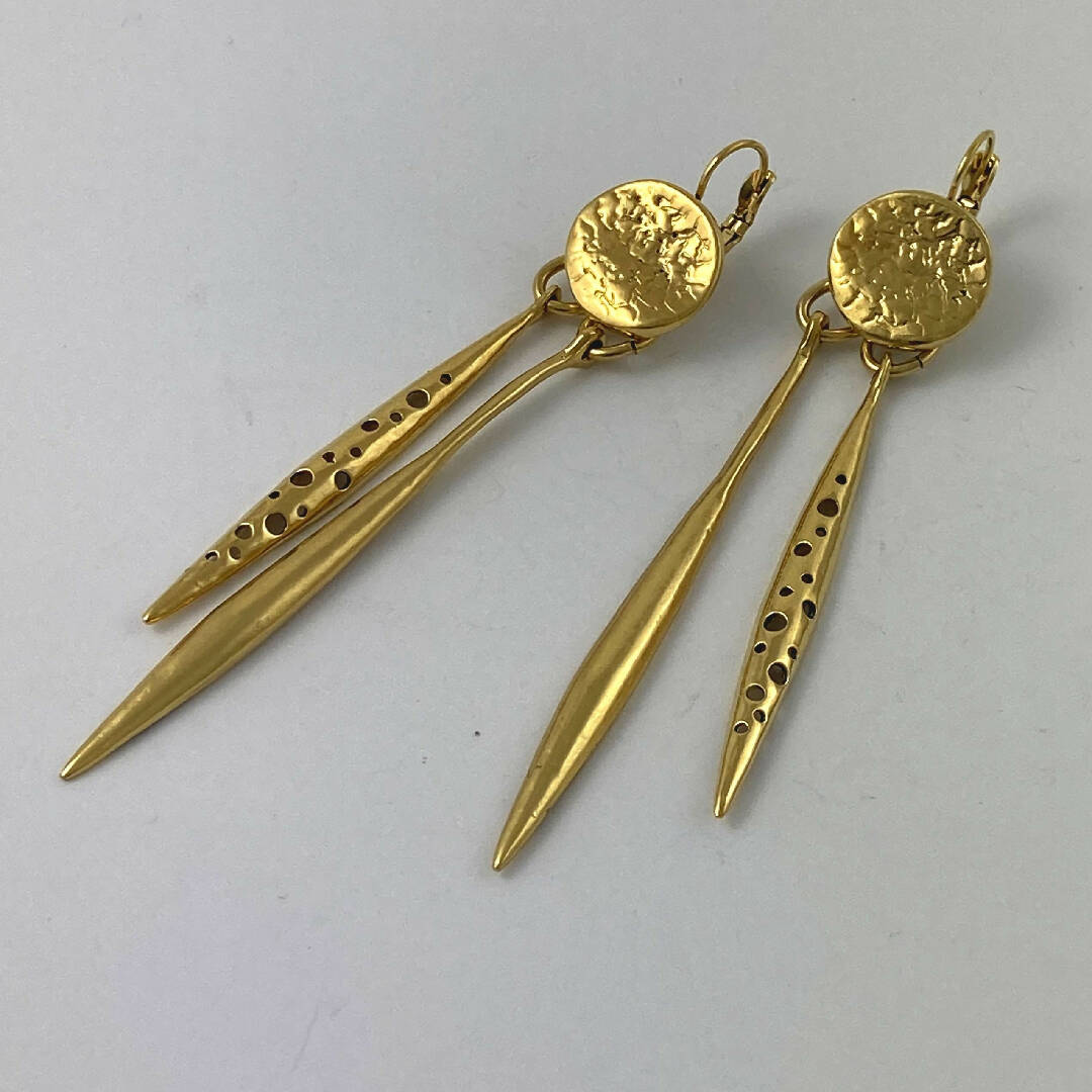 Boucles d’oreilles en étain Doré 17 | EMPREINTES Paris