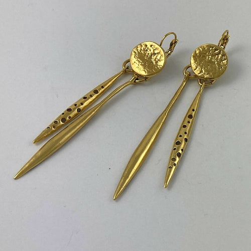 Boucles d’oreilles en étain Doré 17 | EMPREINTES Paris - EMPREINTES Paris