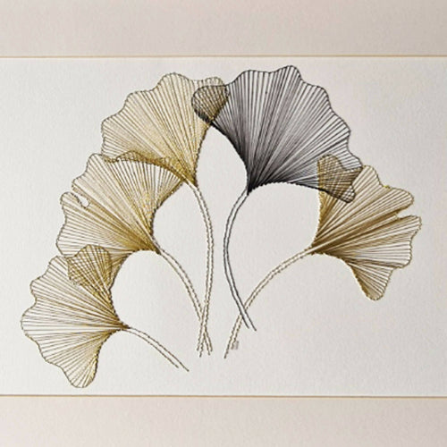 Tableau broderie Ginko | EMPREINTES Paris - EMPREINTES Paris