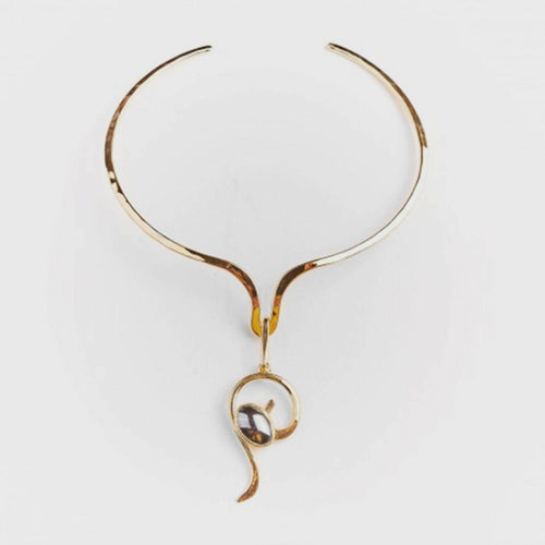 Collier ELEGANCE plaqué or avec hématite. | EMPREINTES Paris - EMPREINTES Paris