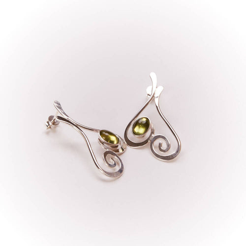 Boucles d'oreilles Edulcia en argent avec péridot | EMPREINTES Paris - EMPREINTES Paris