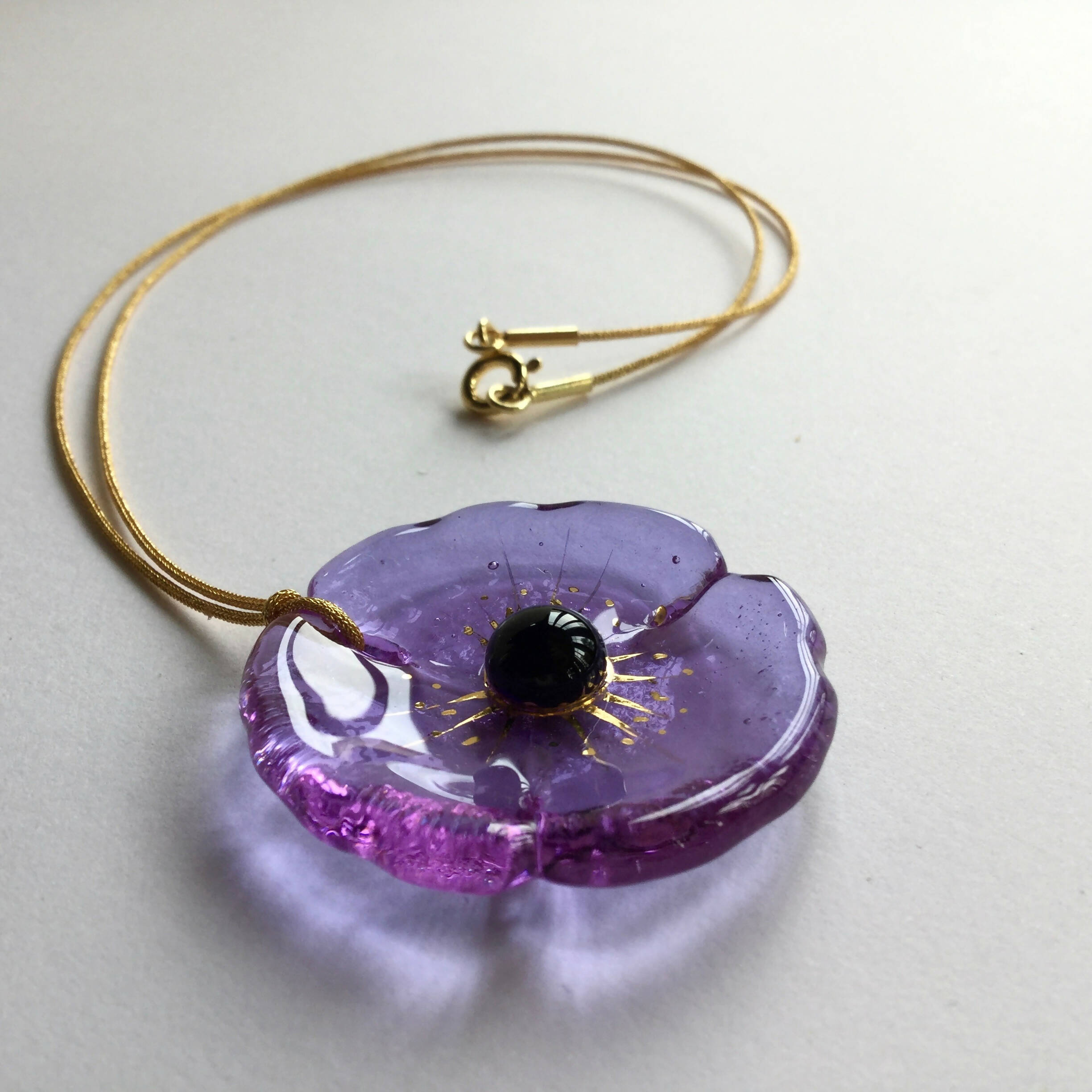 Pendentif COQUELICOT lavande | EMPREINTES Paris