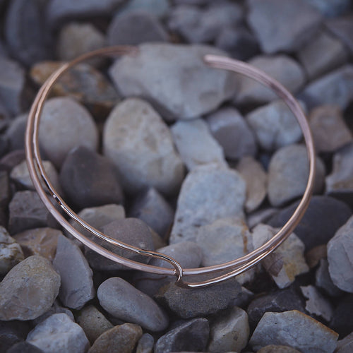 Collier Double Lien d'Amour plaqué or rose | EMPREINTES Paris - EMPREINTES Paris