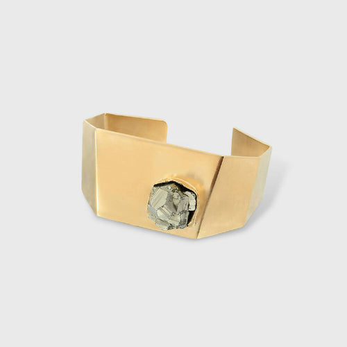 Manchette Pyrite et Or 24K - Pièce unique | EMPREINTES Paris - EMPREINTES Paris