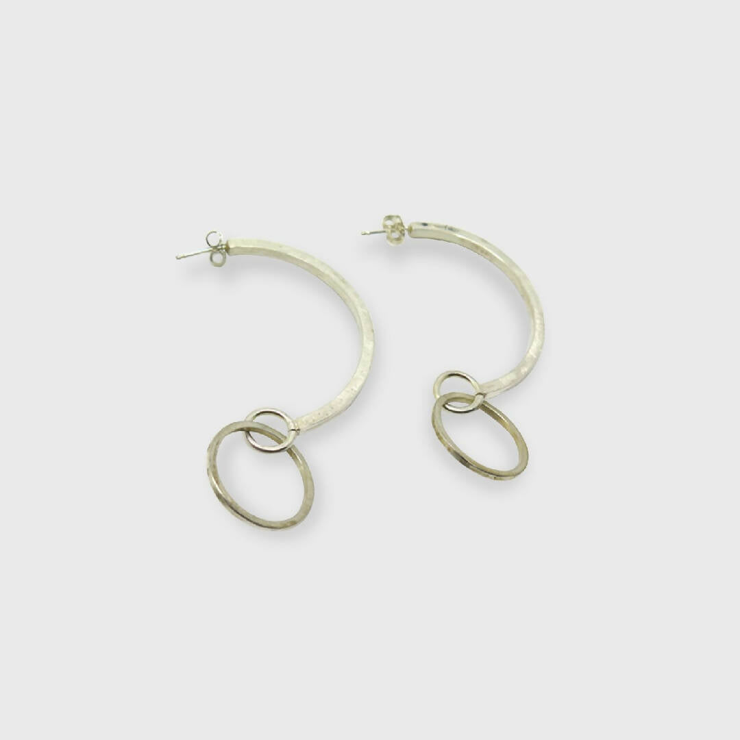 Créoles mobiles en argent | EMPREINTES Paris