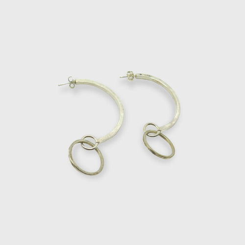 Créoles mobiles en argent | EMPREINTES Paris - EMPREINTES Paris