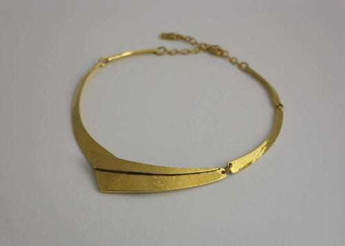 Collier réglable en étain Doré 3 | EMPREINTES Paris - EMPREINTES Paris