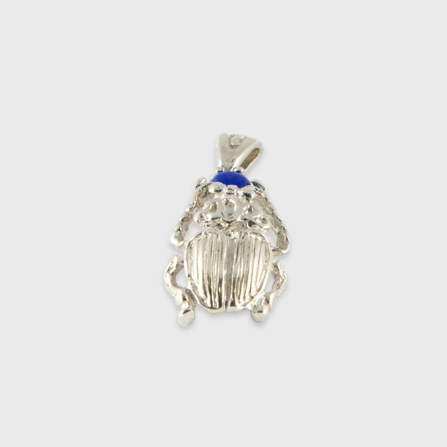 Pendentif Scarabée et pierre Lapis Lazuli en argent massif | EMPREINTES Paris