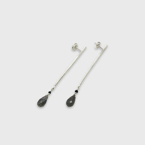 Boucles d'oreilles Tiges et labradorites | EMPREINTES Paris - EMPREINTES Paris