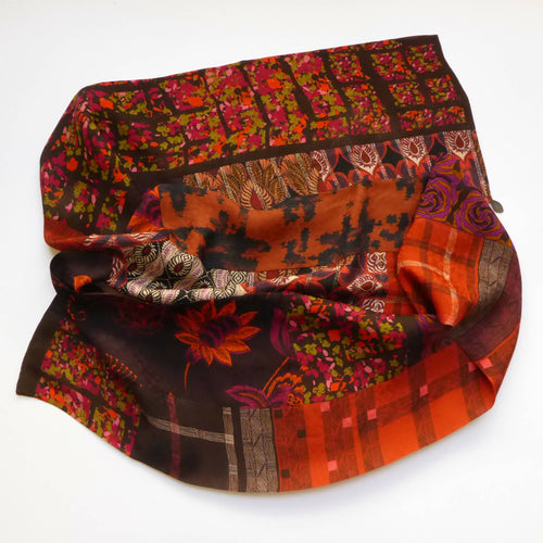 Foulard mix imprimés brique | EMPREINTES Paris - EMPREINTES Paris