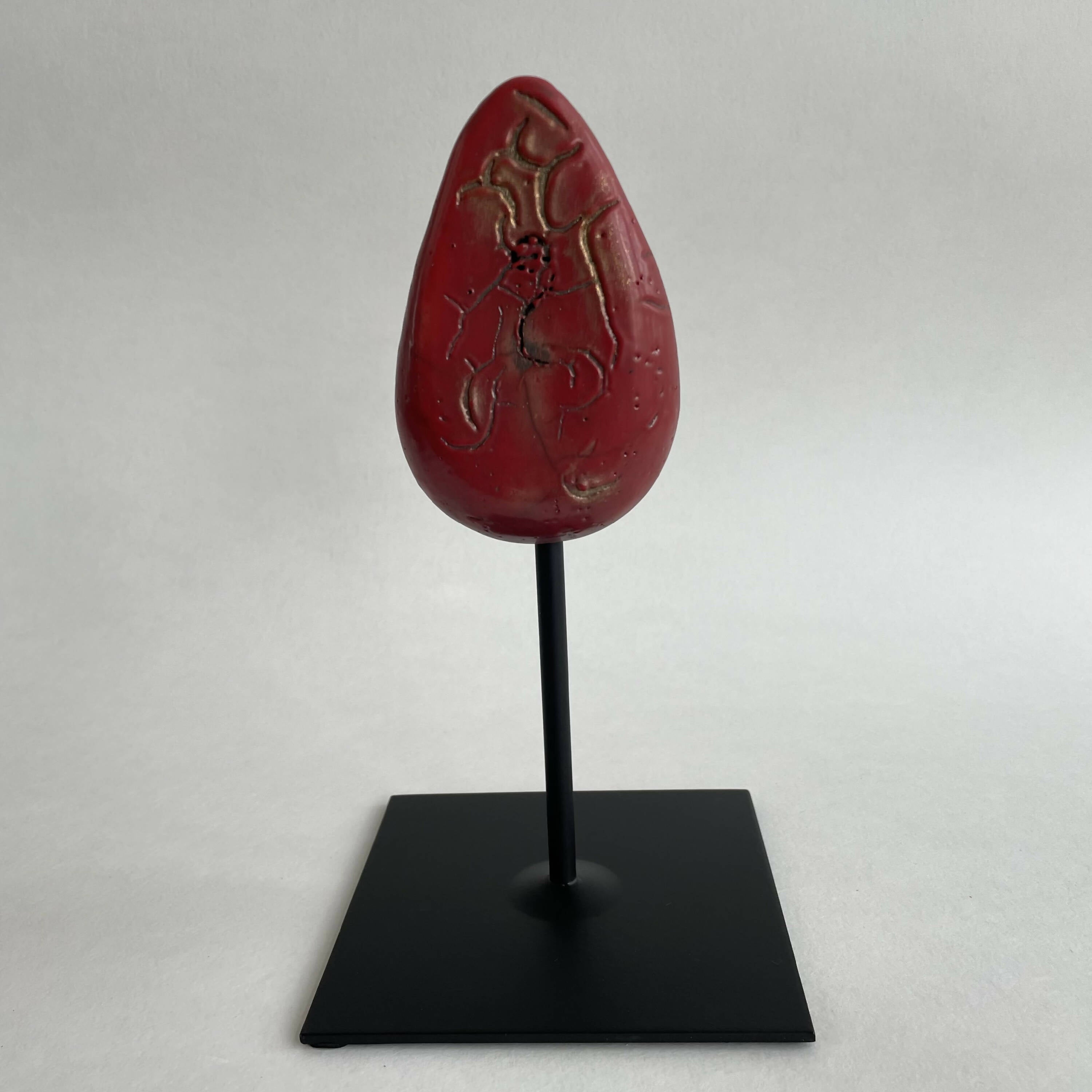 Sculpture sein Raku émail rouge | EMPREINTES Paris | EMPREINTES Paris