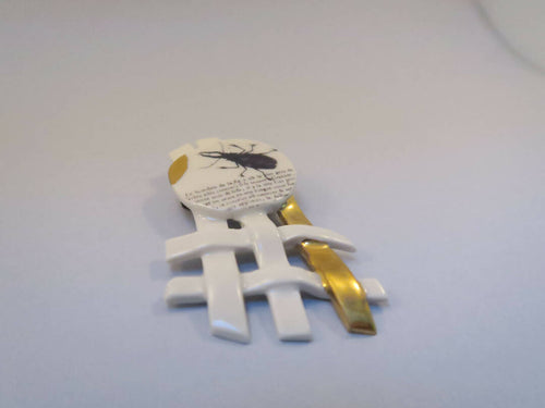 Broche Histoire naturelle tissée, insecte | EMPREINTES Paris - EMPREINTES Paris