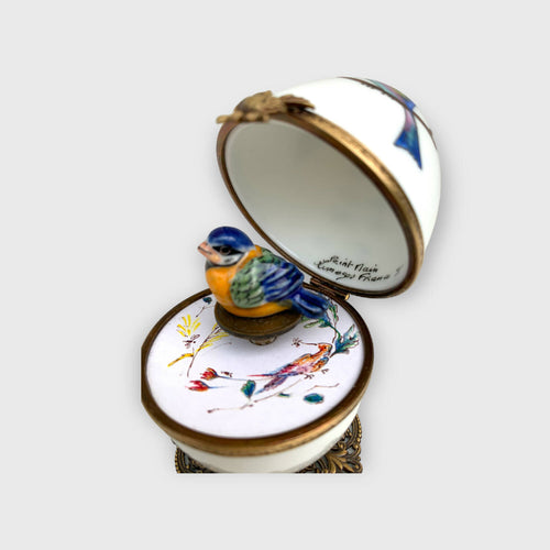 Boite à musique blanche décor oiseau | EMPREINTES Paris - EMPREINTES Paris