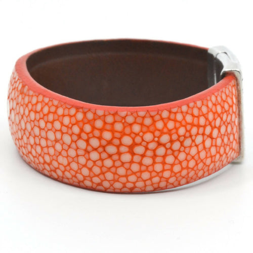 Manchette en galuchat orange | EMPREINTES Paris - EMPREINTES Paris