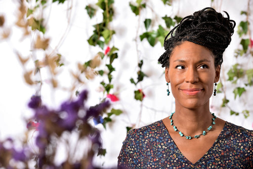 Boucles d'oreilles longues Sénécio turquoise | EMPREINTES Paris - EMPREINTES Paris